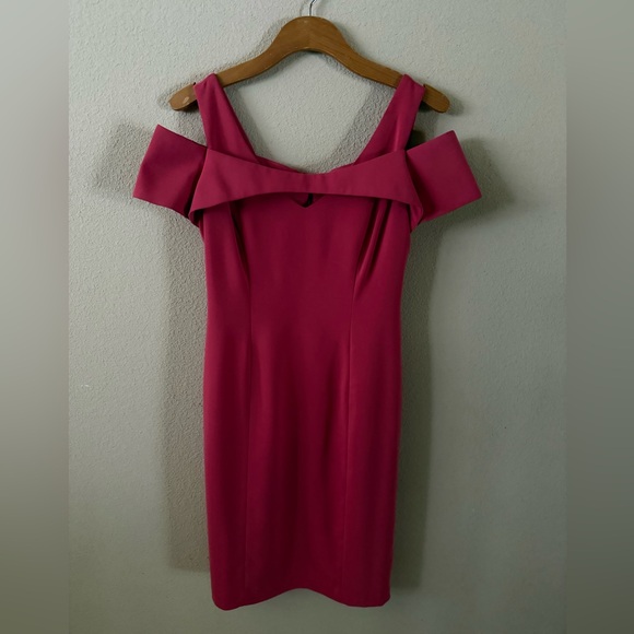 White House Black Market Dresses & Skirts - White House Black Market Berry Color Off-Shoulder Mini Cocktail Dress